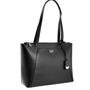 Michael Kors Maddie Medium Leather Tote shoulder bag, black, like new!